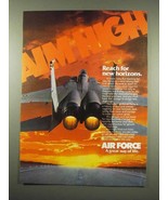 1982 U.S. Air Force Ad - Aim High Reach for Horizons - £14.55 GBP