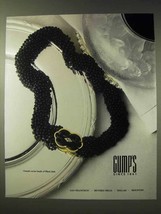 1986 Gump&#39;s Caviar Beads of Black Jade Necklace Ad - £14.87 GBP