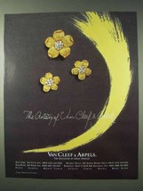 1990 Van Cleef &amp; Arpels Jewelry Ad - Earrings, Brooch - £14.29 GBP