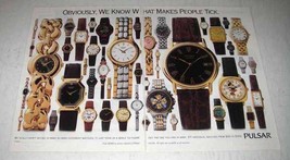 1993 Pulsar Watch Ad - What Makes People Tick - £14.46 GBP