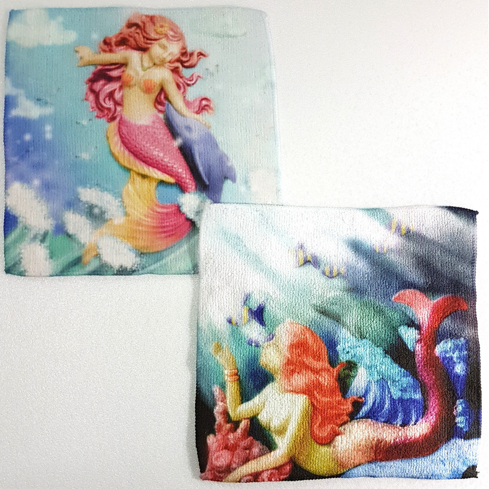 Mermaid Selena and Isla  Travel Wash Cloth, Hand Towel 1 of each  Made i... - $5.93