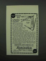 1928 Remington R 7364 Pocket-Knife Ad - Bite! - $18.49