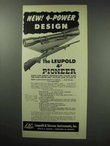 1950 Leupold 4x Pioneer Scope Ad - 4-Power Design - £14.76 GBP