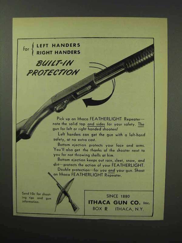 Primary image for 1950 Ithaca Gun Featherlight Repeater Shotgun Ad