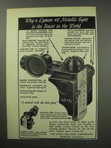 1950 Lyman 48 Metallic Sight Ad - Finest in the World - £14.77 GBP