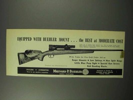 1950 Maynard P. Buehler 30-06 Left Hand Mauser Rifle Ad - £14.60 GBP