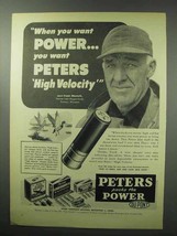 1951 Peters High Velocity Shotgun Shells Ad - You Want - £13.82 GBP