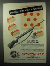 1951 Winchester Model 75 Rifle and Leader 22's Ad - Accuracy - $18.49