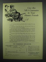 1952 National Rifle Association NRA Ad - Hunter Friends - £14.48 GBP