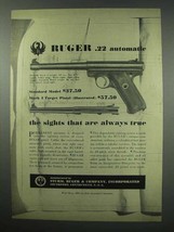 1952 Ruger Mark I Target Pistol Ad - Sights Are True - £14.73 GBP