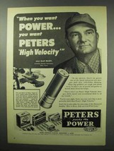 1951 Peters High Velocity Shotgun Shells Ad - Turkey - £14.54 GBP