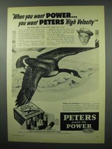 1953 Peters High Velocity Shotgun Shells Ad - Goose - £13.82 GBP