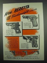 1953 Beretta Pistol Ad - Plinker, Minx, Banta, Puma - $18.49