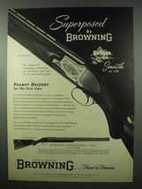 1953 Browning Superposed Grade I Shotgun Ad - Rugged - $18.49