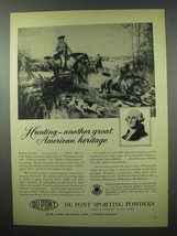 1953 Du Pont Sporting Powders Ad - George Washington - £14.50 GBP
