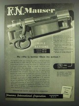 1953 F.I. Gun Ad - F.N. Mauser Rifle Actions - £13.80 GBP