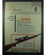 1953 Leupold Scope &amp; Mount Ad - Winchester 308 Rifle - £14.78 GBP