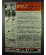 1953 Leupold Scopes and Mounts Ad - Best For Your Rifle - £14.78 GBP