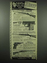 1954 F.I. Gun Ad - F.N. Deluxe Mauser; Astra Cub Pistol - £14.78 GBP