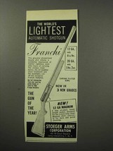 1956 Franchi Automatic Shotgun Ad - World&#39;s Lightest - £13.81 GBP