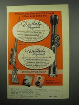 1956 Weatherby Magnum Rifle, Imperial Scope Ad - $18.49