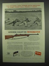 1954 Winchester Model 70 Target Rifle Ad - Camp Perry - $18.49
