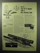 1955 Bausch &amp; Lomb Hunting Sight Ad - See it Clearly - £14.78 GBP