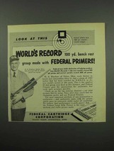 1955 Federal Primers Ad - World&#39;s Record - £14.53 GBP