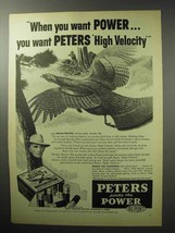 1955 Peters High Velocity Shotgun Shell Ad - Turkey - £14.54 GBP