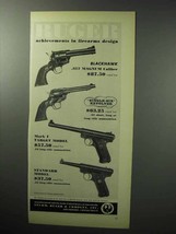 1955 Ruger Gun Ad - Blackhawk; Single-Six Revolver + - $18.49