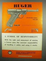 1955 Ruger Standard Model Pistol Ad - Responsibility - $18.49