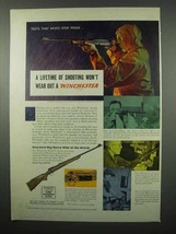 1955 Winchester Model 70 Rifle Ad - Lifetime Shooting - $18.49