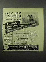 1956 Leupold 8 Power Westerner Scope Ad - Varmint - $18.49