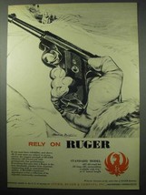 1957 Ruger Standard Model Pistol Ad - Rely On - $18.49