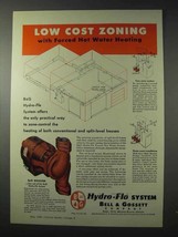 1958 Bell & Gossett Hydro-Flo System Ad - Zoning - $18.49