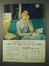 1958 Bell Telephone Ad - Takes Blues Out of the Night - £14.78 GBP