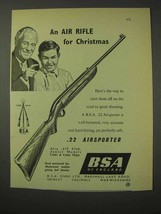1958 BSA .22 Airsporter Air Rifle Ad - For Christmas - £14.81 GBP