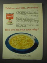1958 Campbell&#39;s Chicken Noodle Soup Ad - Delicious - £14.61 GBP