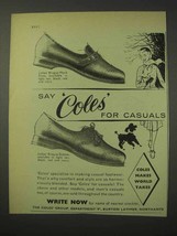 1958 Coles Brogue Monk; Brogue Gibson Shoes Ad - $18.49