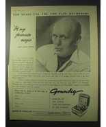 1958 Grundig Tape Recorder Ad - David Nixon - £14.55 GBP