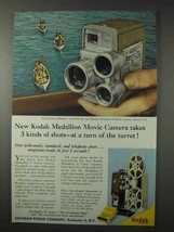 1958 Kodak Medallion 8 Movie Camera Ad - Turn of Turret - $18.49