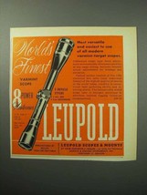 1958 Leupold 8 Power Westerner Scope Ad - Finest - £14.74 GBP