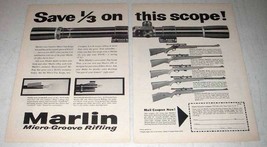 1958 Marlin Ad - 4x Micro-Vue Scope; Golden 39-A + - £14.78 GBP