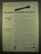 1963 Bausch &amp; Lomb Balvar 8 Scope Ad - Reticle - £14.48 GBP