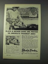 1959 Black & Decker Circular Saw Ad - Air Force Academy - £14.53 GBP