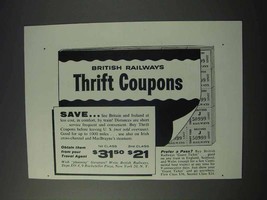 1959 British Railways Ad - Thrift Coupons - £14.48 GBP