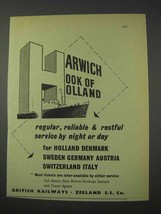 1959 British Railways Ad - Harwich Hook - £14.48 GBP