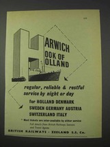 1959 British Railways Ad - Harwich Hook - £13.82 GBP