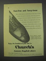 1959 Church&#39;s Raglan Shoe Ad - Foot-Free Fancy-Loose - £14.53 GBP