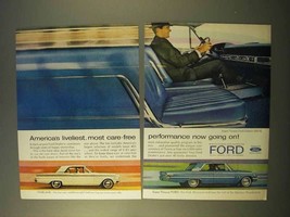 1963 Ford Galaxie 500/XL Car Ad - America&#39;s Liveliest - £14.48 GBP